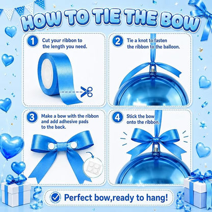 Blue Round Foil Balloons - Image 3