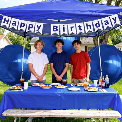 50 Inch Giant Navy Blue Round Foil Balloons - Image 7