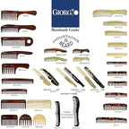 Giorgio G49 Graphite Large 5.75 Inch Hair Detangling Comb, Wide Teeth for Thick Curly Wavy Hair. Long Hairs Detangler Comb For Wet and Dry. Handmade of Quality Cellulose, Saw-Cut, Hand Polished
