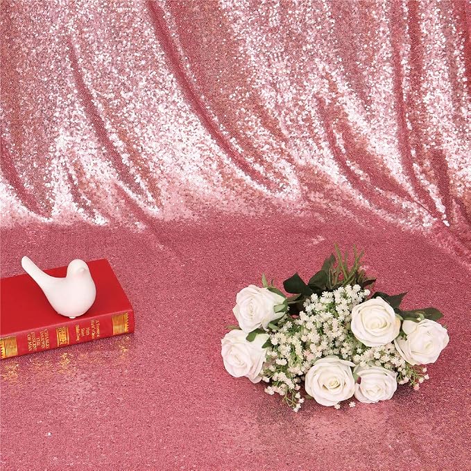 Eternal Beauty Fuchsia Pink 3mm Sequin Backdrop 5x7 Ft - Image 8
