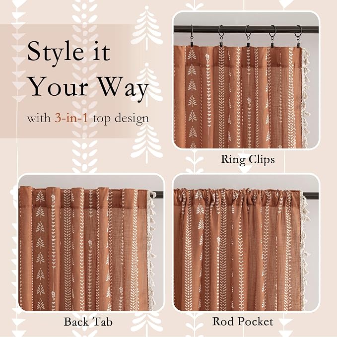 Boho Terracotta Curtains - Image 5