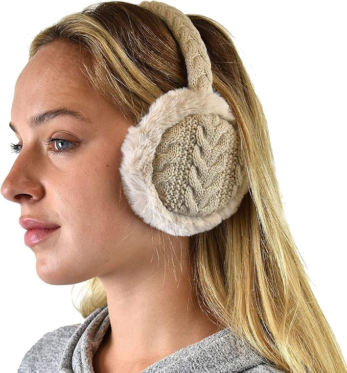 C.C Soft Winter Warm Adjustable Headband Ear Warmer Earmuffs