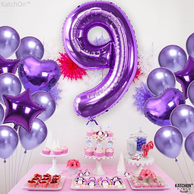 KatchOn Foil Purple 9 Balloon Number - Image 9
