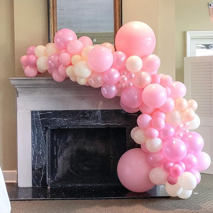Voircoloria 66pcs Light Pink Pastel Pink Latex Party Balloons, 12inch | - Image 6