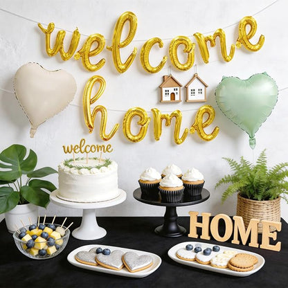 Welcome Home Balloons Green Gold, 16Inch Welcome Home Foil Banner - Image 6