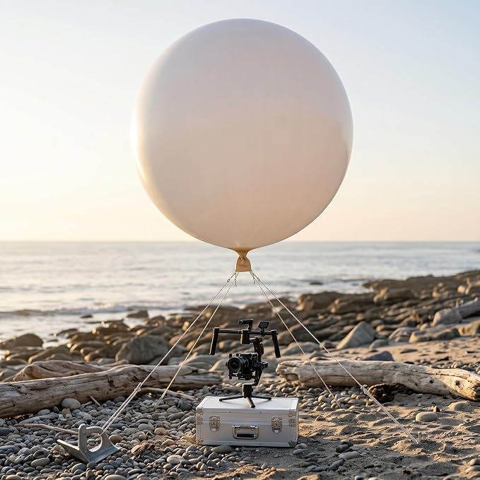 Beavorty 2pcs White Latex Jumbo Weather Balloons 48" and 72" - Image 5