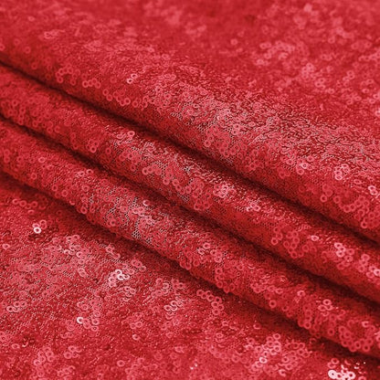 Sugargirl Red Sequin Backdrop Curtain 2 Panels 2FTx8FT Glitter Red Background - Image 9