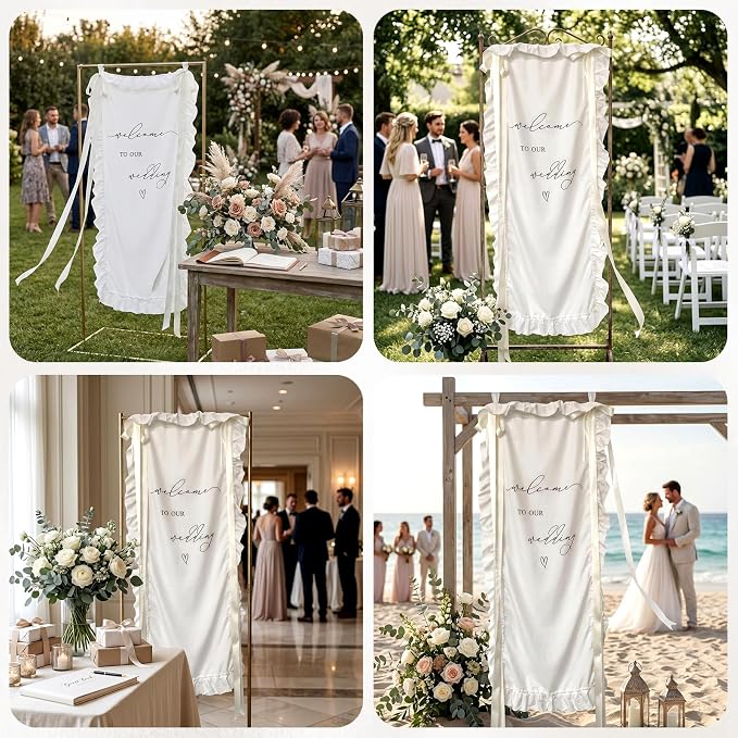 150x60cm Large Wedding Welcome Banner Sign - Image 4