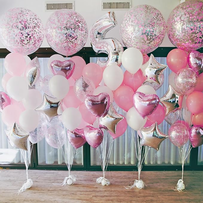 50pcs Pastel Pink Balloons, 12 Inch Light Pink Latex Balloons | - Image 5