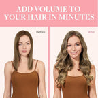 GOO GOO Clip in Hair Extensions Real Human Hair, Remy Human Hair Extensions Clip ins for Women, Natural Human Hair, 14inch 120g 7Pcs, 7 Bronde