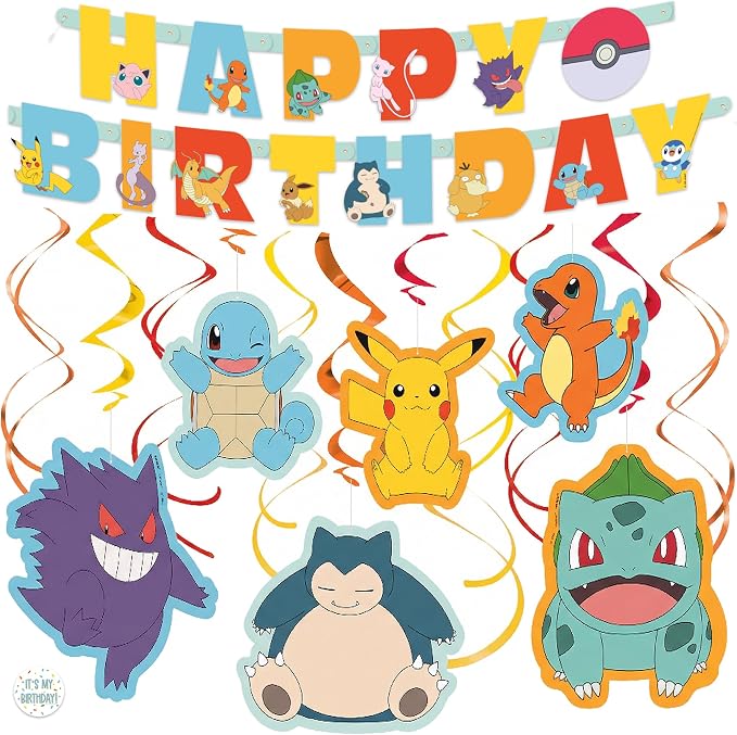 Pokemon Birthday Decorations Party Supplies by Unique