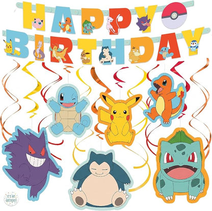Pokemon Birthday Decorations Party Supplies by Unique