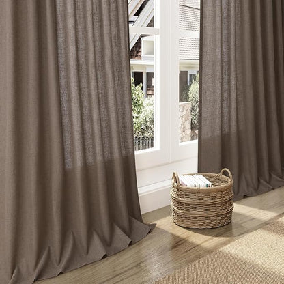 Extra Long Light Brown Curtains 2 Panels 102 Inches Long - Image 6