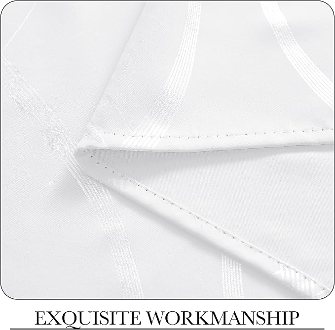 NICETOWN White Curtains Panels for Bedroom 2 Panles Set, 52 inch x 84 inch - Image 7