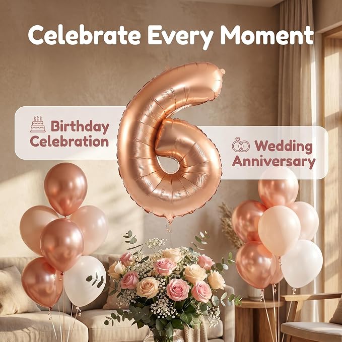 YPSelected 32 Inch Large Foil Helium Number Balloon Birthday Wedding Party 0-9 - Image 6
