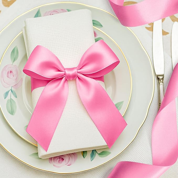 30Yards 1 1/2In Hot Pink Ribbon - Image 5