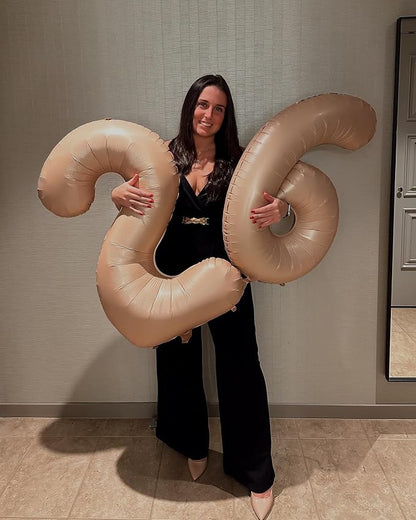 Light Brown Number 2 Balloon 40 Inch - Image 3