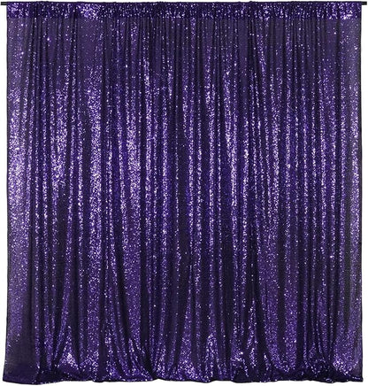 Poise3EHome Purple Sequin Backdrop, 8FT x 10FT Sequin Photography Backdrop by Poise3EHome