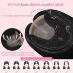 Hair Topper 16inch Hair Toppers for Women Real Human Hair 360° 3D 75g Natural Hairpiece Wiglet Extensions for Thin 6x7inch Large Base (#1Toppers-16inch)