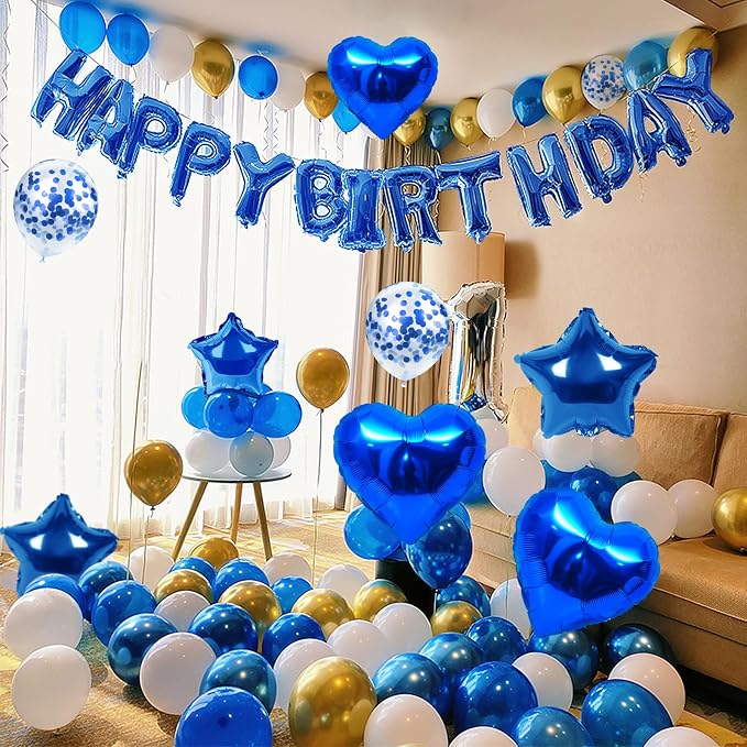 CANREVEL Happy Birthday Banner Decoration + 30pcs Star Balloons, - Image 4
