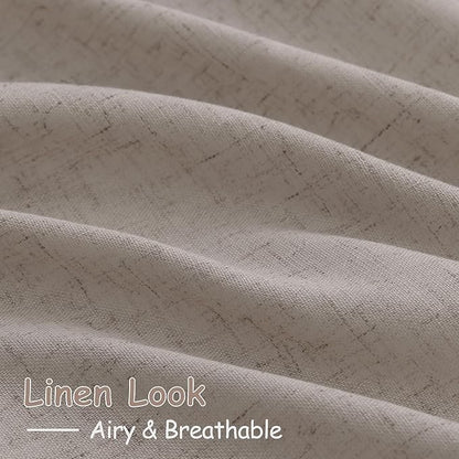 Stone Beige Linen Curtains 84 Inches Long - Image 4