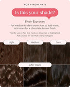 Glaze Supergloss Color Conditioning Gloss With Dispensing Pump – Hydrating Semi-Permanent Color Hair Gloss & Shine Boost – For Natural Medium to Dark Brown Hair – 6.4 Fl Oz - Sleek Espresso