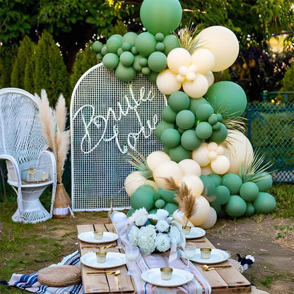 110Pcs Dark Sage Green Balloons Latex Party Balloons 12 inch Round Helium - Image 6