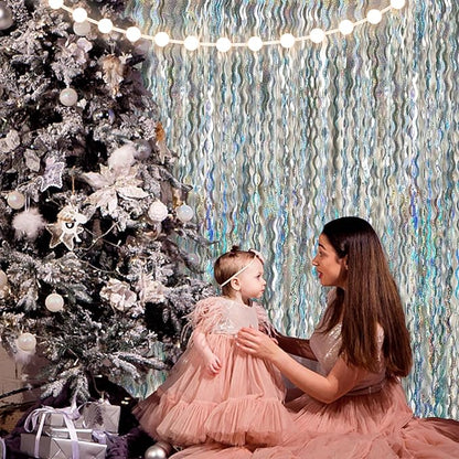 Tinsel Foil Fringe Curtains Wavy Backdrop - Image 3