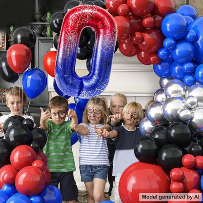 40 Inch Spider Number 0 Foil Balloons - Image 7