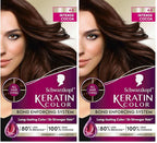 Schwarzkopf Keratin Permanent Hair Dye Cream, 4.6 Intense Cocoa, Professional Quality Color for Up to 100% Gray Coverage, Bond Enforcing System (Pack of 2)