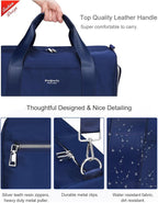 Gym Bag for Women and Men with Shoe Compartment & Wet Pocket - Duffle Bag for Travel Sports Fitness Workout Athletic, 19"-Medium, Navy Blue