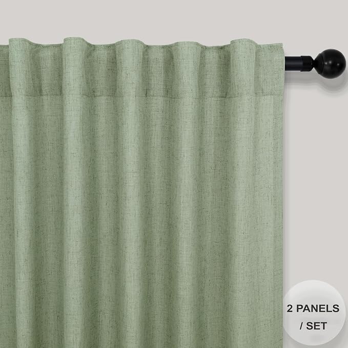Sage Green Curtains 72 Inch Length - Image 9