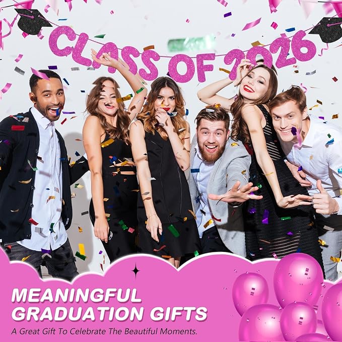 Fulmoon Congrats Grad Class of 2026 Banner Graduation Party Decor Class of 2026 - Image 6