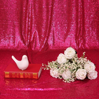 Eternal Beauty Hot Pink 3mm Sequin Backdrop 6x8 Ft - Image 4