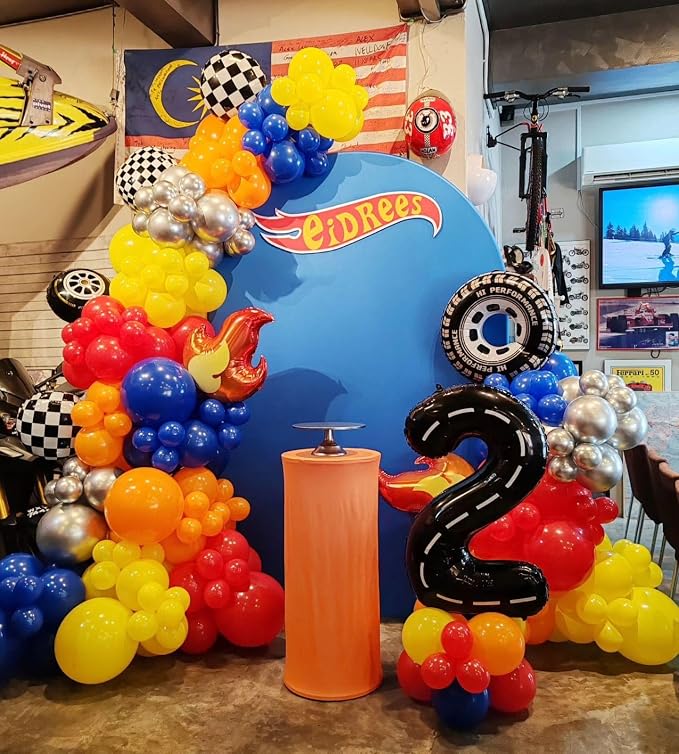 160Pcs Race Car Balloon Garland Arch Kit - Image 3