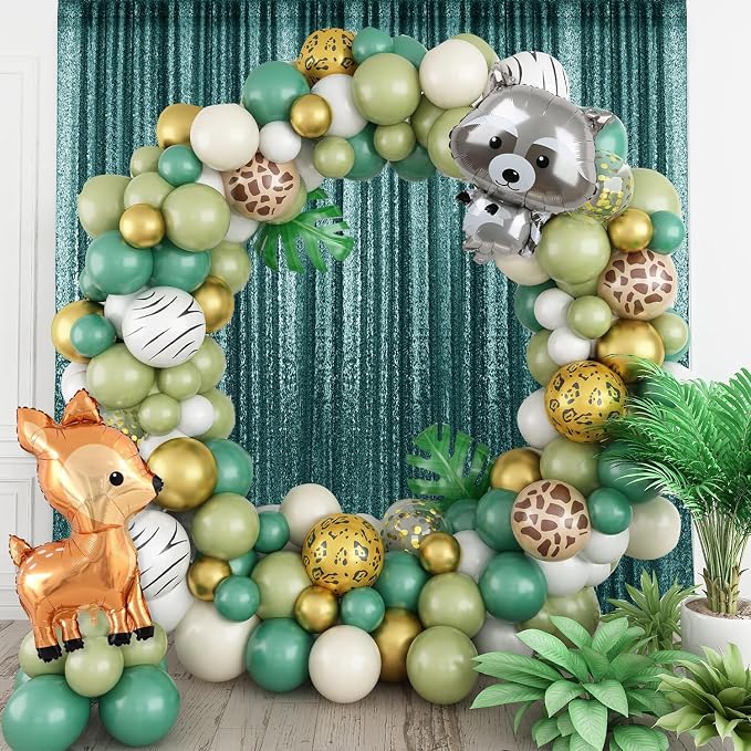 2×8FT-6PCS Hunter Sequin Backdrop Curtains Panels, Photography Backdrop Glitter - Image 3