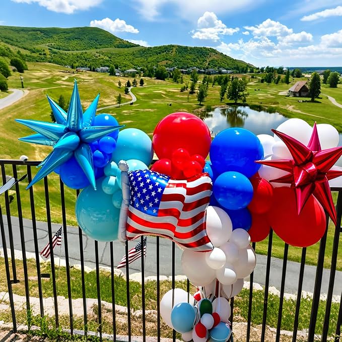 Lukiituke Red White and Blue Balloon Arch Kit - Image 6