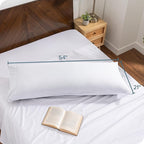 Bare Home Microfiber Body Pillow Cover - Ultra Soft & Cooling - Double Brushed - Envelope Closure - Easy Care (20''x54'' Body Pillow Cover, White)
