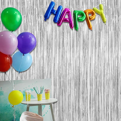 12 Pack Silver Backdrop. 3.28 FT x 7.05 FT Birthday Decorations, Metallic - Image 7