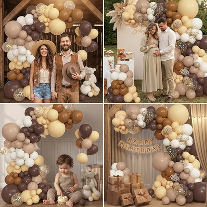Amandir 153pcs Dark Light Brown Balloon Garland Arch Kit Different Sizes | 18 - Image 6