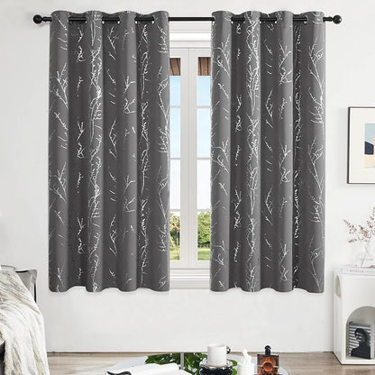 Deconovo Living Room Curtains 63 Inches Long, Thermal Insulated, Room Darkening - Image 2