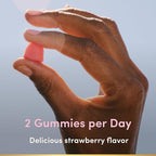 Nature's Bounty Optimal Solutions Hair, Skin and Nails Pectin Gummies, 2500 mcg Biotin Per Serving, No Stick Gummy, Vegetarian Formula, Strawberry Flavor, 200 count, 100 Total Servings