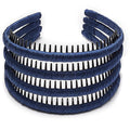 STHUAHE4PC Multicolor Protection Resin Teeth Comb Hair Hoop Hairband Headband Hair Accessories by Beauty hair (Blue-4PCS)