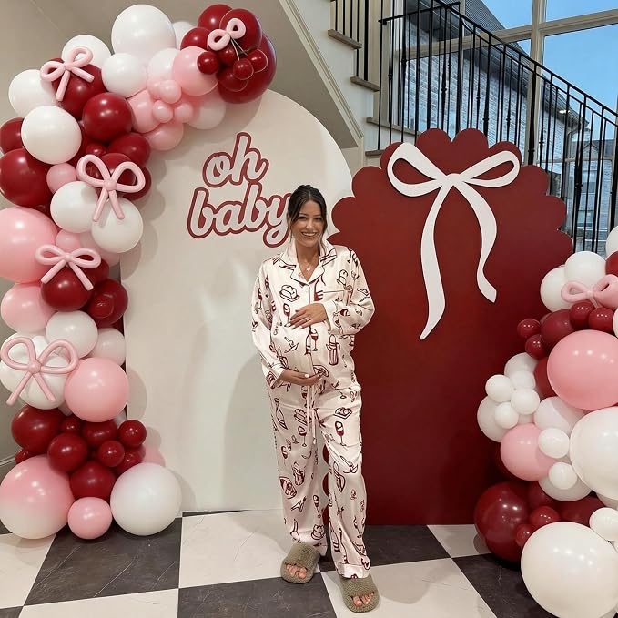 Pink Red Balloon Arch Kit, Cherry Birthday Valentine Decor | Double Stuffed - Image 2