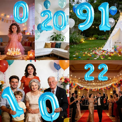 40 Inch Number 91 Balloons for 91st Birthday Party Decorations, 0-100 Jewelry - Image 7