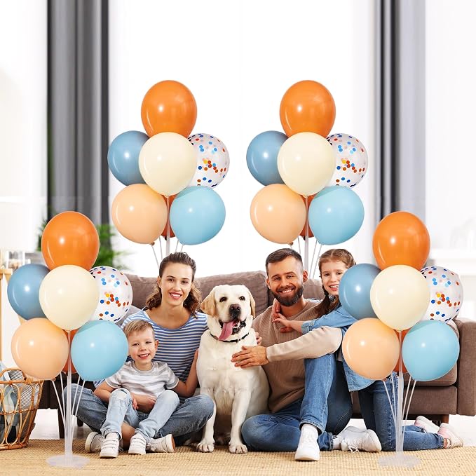 4 Sets Blue and Orange Balloons Stand Kit - Image 7