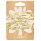 2PCS Rhinestone Hair Clips,Snap Hair Accessories,Decorative Hair Clips,Rhinestone Barrettes For Women Girls(SET18)