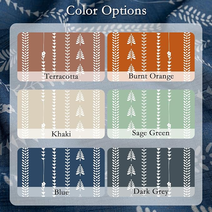 Boho Navy Blue Curtains 84 inch Length - Image 8