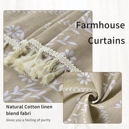Schweek Tan Semi Sheer Curtains 84 Inches Long 2 Panels - Image 5
