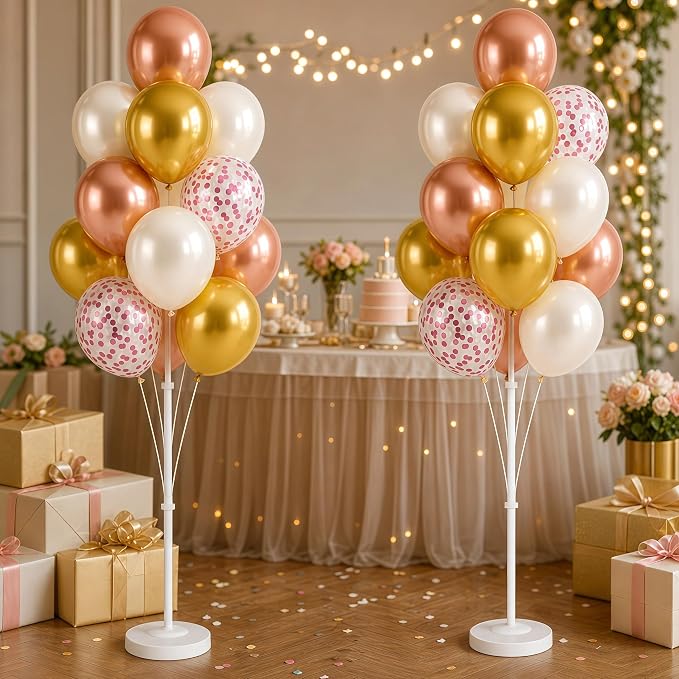 Gold Balloon Column Stand Kit for Floor - Image 6